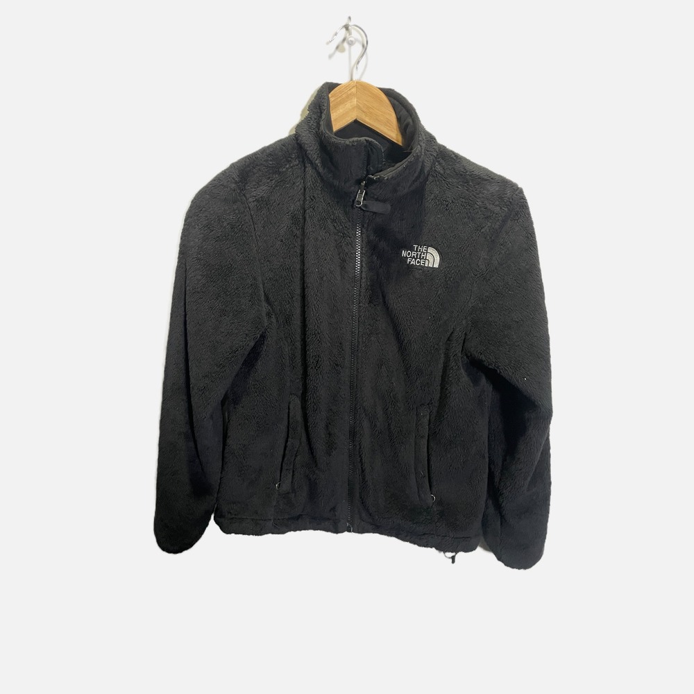 The North Face Osito Fleece Jacket Womens XS Black Full Zip High Pile Soft Shell